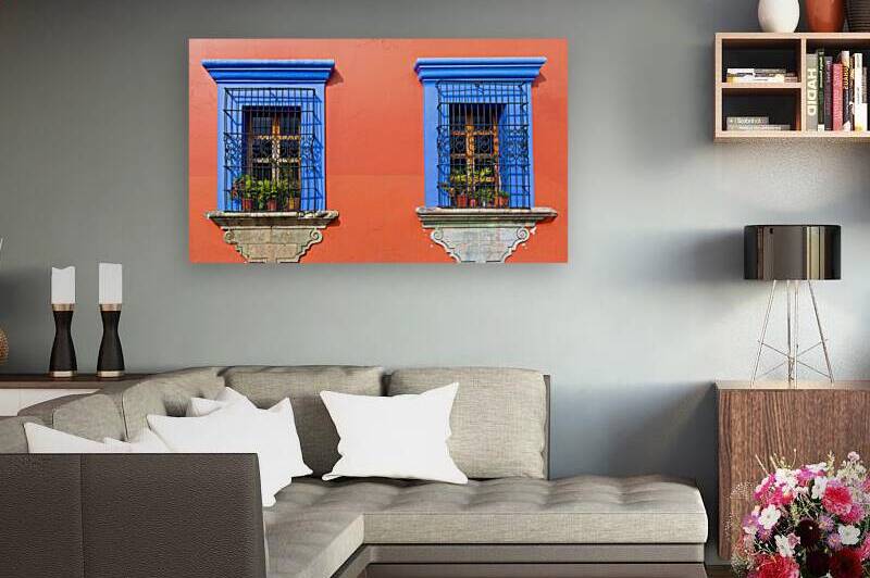 Oaxaca Mexico Scenic old city streets and colorful colonial buildings in historic city center by Elijah Lovkoff