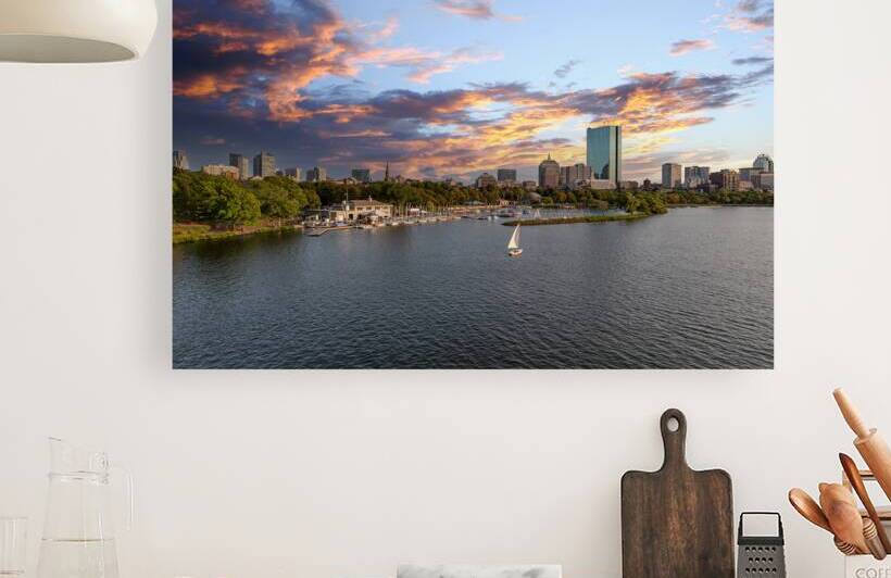 Panoramic view of Boston downtown and historic center from the l by Elijah Lovkoff