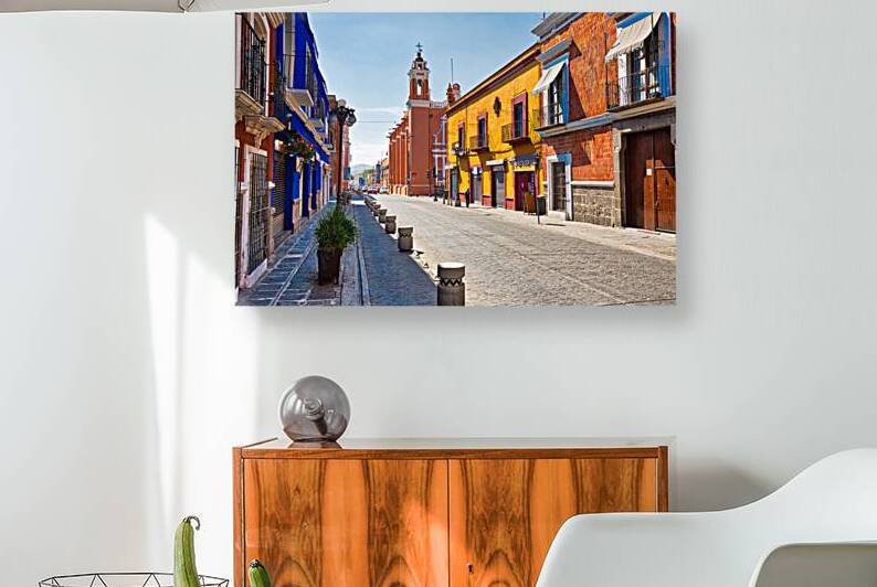 Puebla Mexico 20 April 2018: Puebla streets in historic center by Elijah Lovkoff