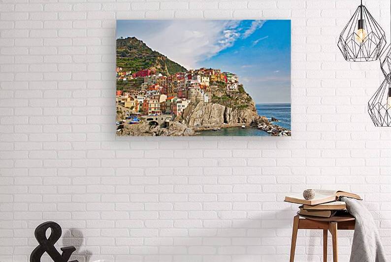 Manarola colorful streets overlooking scenic shoreline by Elijah Lovkoff
