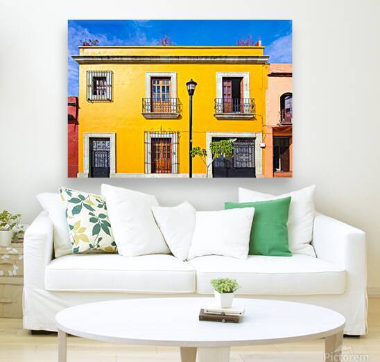 Oaxaca Mexico Scenic old city streets and colorful colonial buildings in historic city center by Elijah Lovkoff