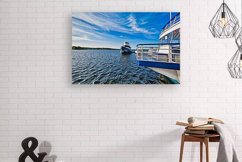 Harbor of Midland town located on Georgian Bay in Simcoe County Ontario Canada by Elijah Lovkoff