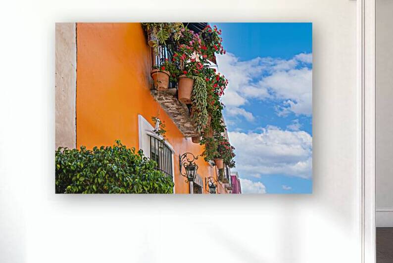 Mexico Colorful Puebla streets and colonial architecture in Zocalo historic city center by Elijah Lovkoff