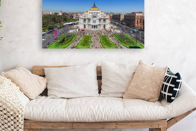 Mexico City Mexico 2 August 2019: Landmark Palace of Fine Arts by Elijah Lovkoff
