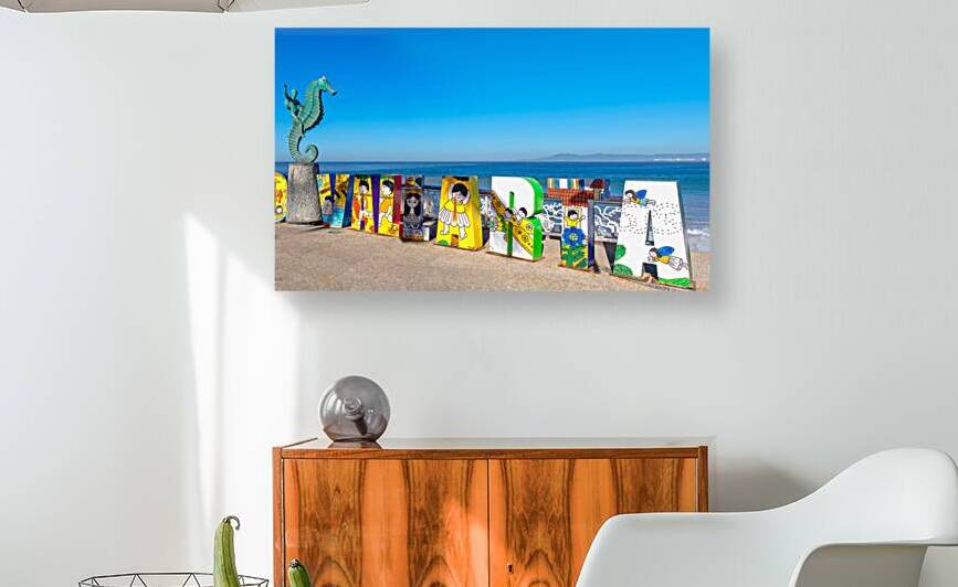 Famous Puerto Vallarta sea promenade El Malecon with ocean lookouts beaches scenic landscapes hotels and city views by Elijah Lovkoff