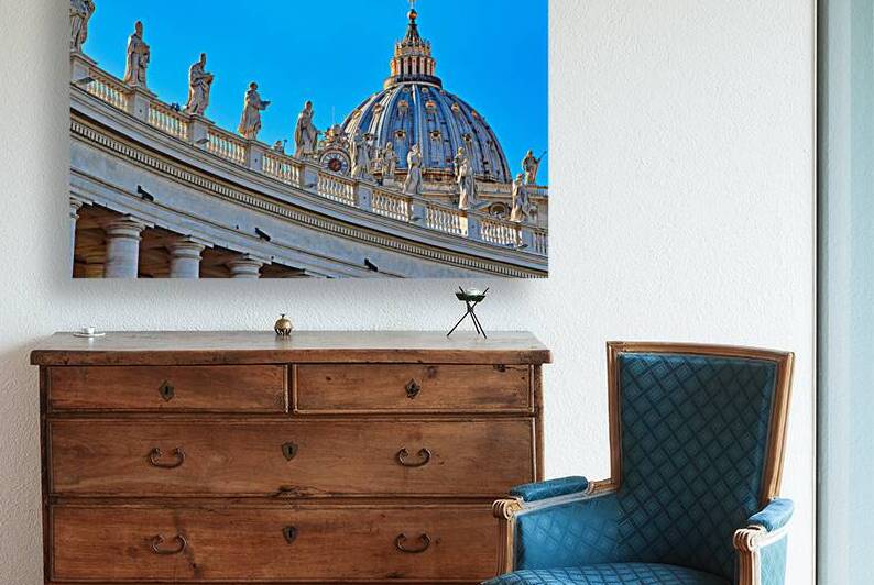 Scenic St. Peters Basilica in Rome near Vatican city by Elijah Lovkoff