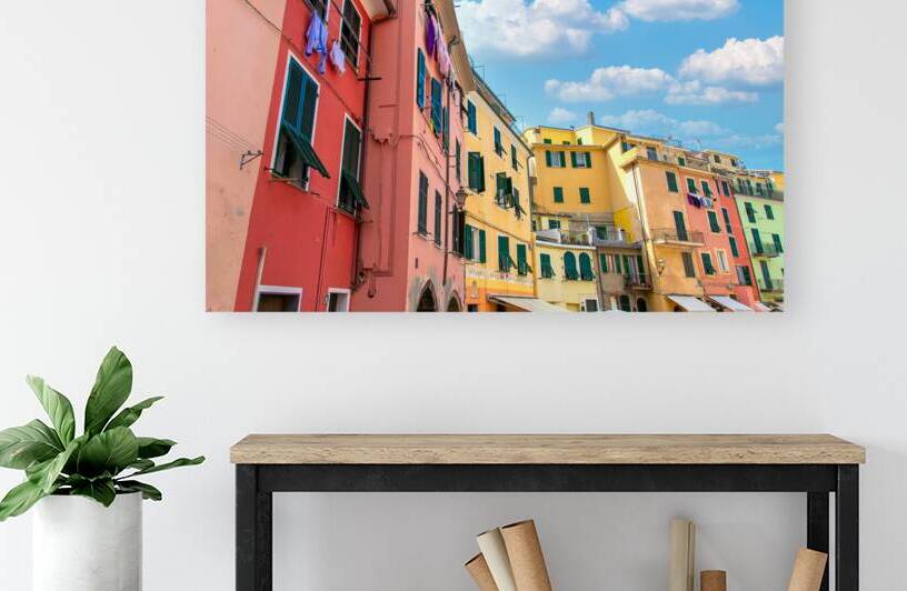 Italy Beautiful colorful Vernazza streets in Cinque Terre by Elijah Lovkoff