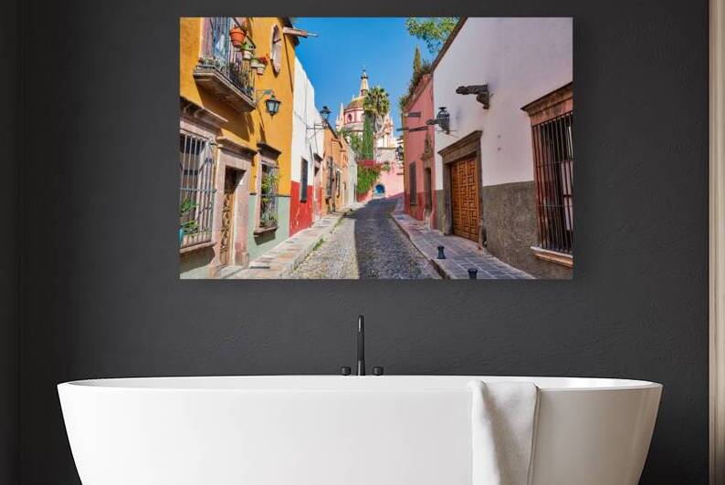 Mexico Colorful buildings and streets of San Miguel de Allende  by Elijah Lovkoff