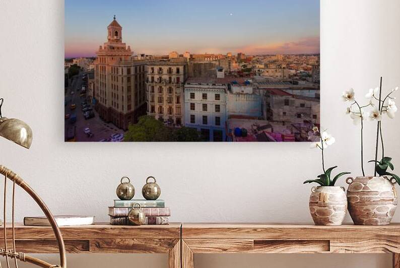 Panoramic view of an Old Havana and colorful Old Havana streets in historic city center Havana Vieja near Paseo El Prado and Capitolio by Elijah Lovkoff
