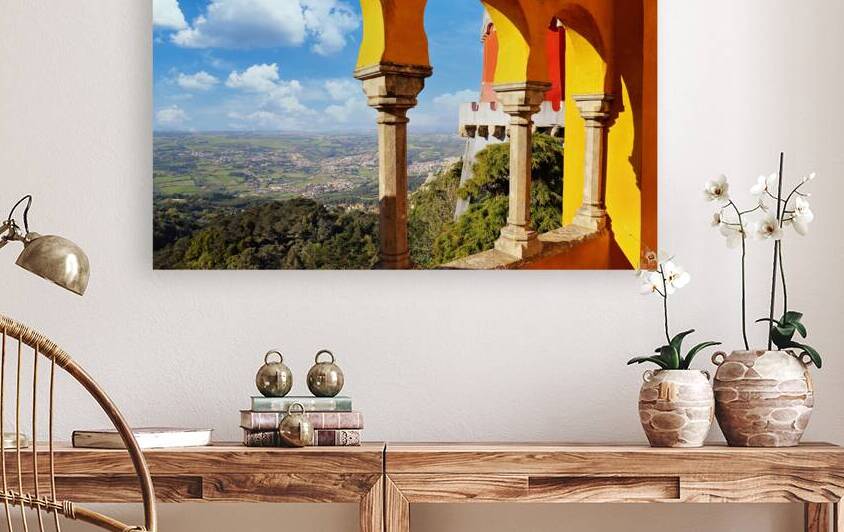 Pena Palace Sintra   Portugal Scenic view from a terrace by Elijah Lovkoff