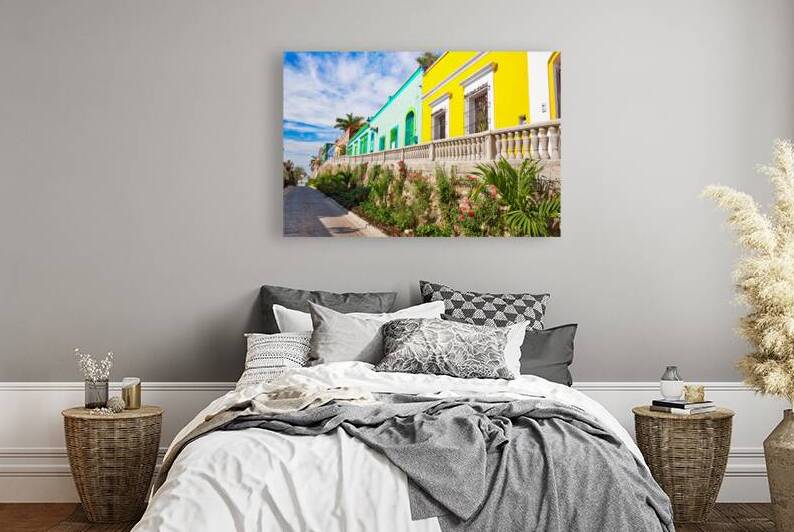 Mexico Mazatlan Colorful old city streets in historic city cen by Elijah Lovkoff