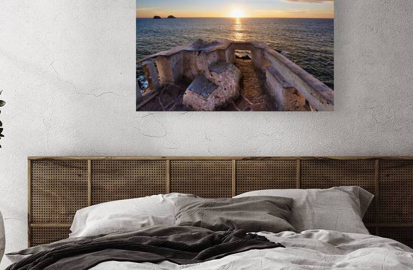 Famous Mazatlan sea promenade El Malecon with ocean lookouts a by Elijah Lovkoff