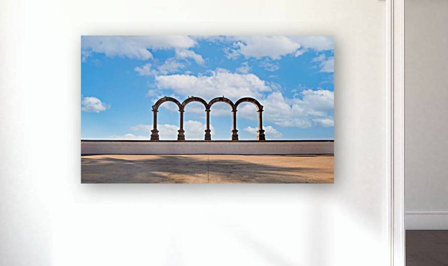 Famous Puerto Vallarta sea promenade El Malecon with ocean loo by Elijah Lovkoff