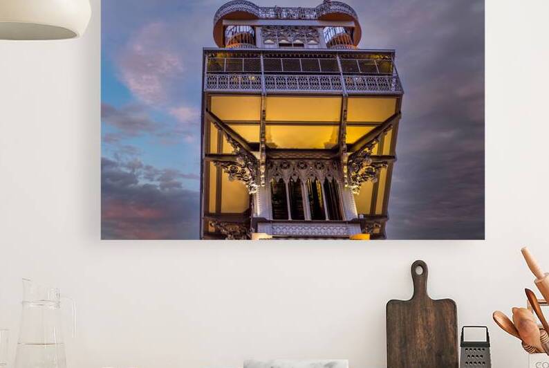 Lisbon Santa Justa Elevator at sunset by Elijah Lovkoff
