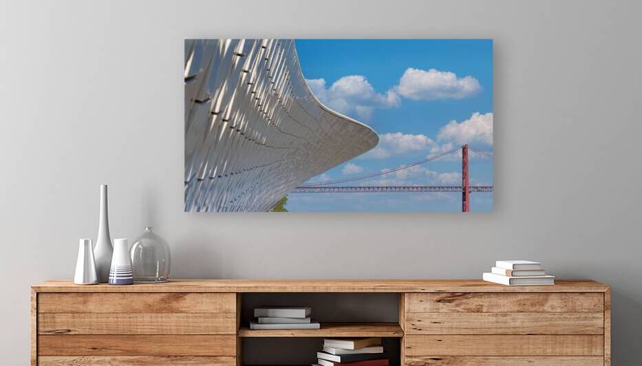 Lisbon Landmark suspension 25 of April bridge by Elijah Lovkoff