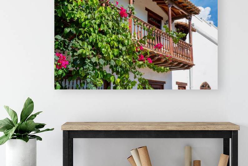 Colombia Scenic colorful streets of Cartagena in historic Getsemani district near Walled City Ciudad Amurallada a UNESCO world heritage site by Elijah Lovkoff