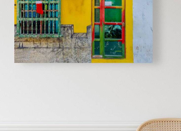 Colombia Scenic colorful streets of Cartagena in historic Getsemani district near Walled City Ciudad Amurallada a UNESCO world heritage site by Elijah Lovkoff