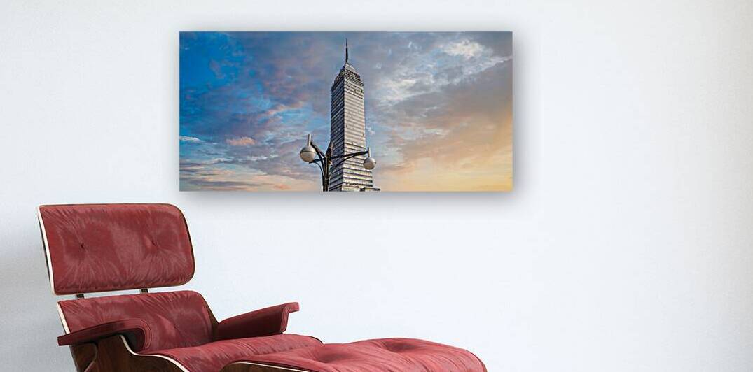 Mexico Mexico City Landmark tower Torre Latinoamericana near the Alameda Central Park by Elijah Lovkoff