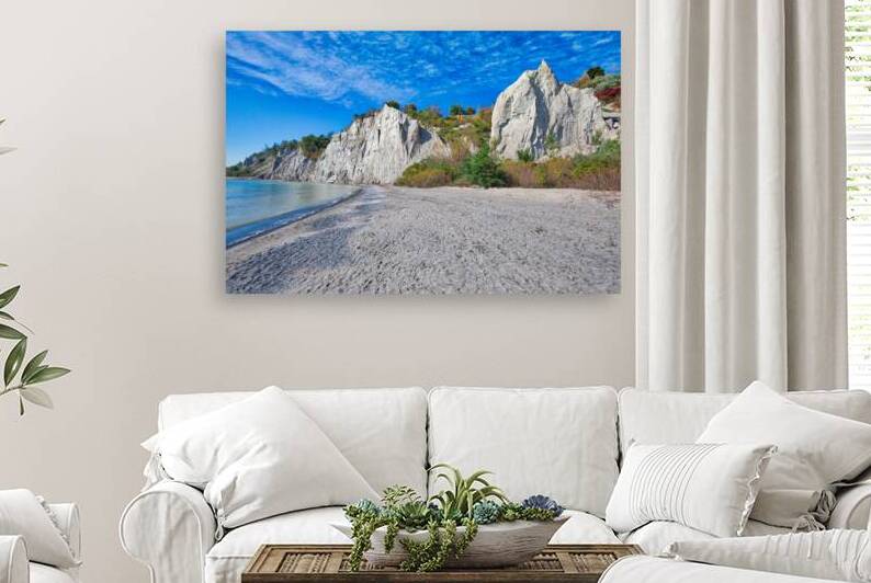 Toronto Scenic Scarborough Bluffs facing Ontario lake shore by Elijah Lovkoff