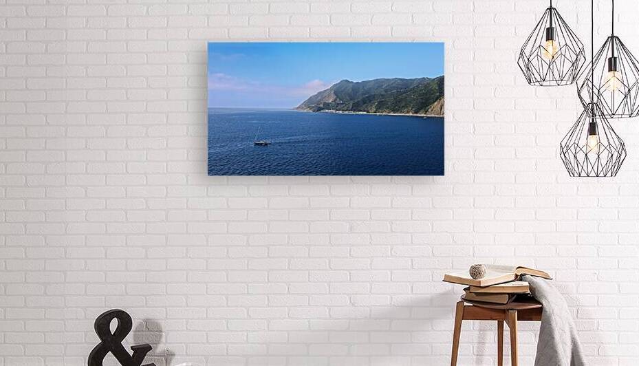 Avalon City on Santa Catalina Island. Scenic seascape and mountains by Elijah Lovkoff