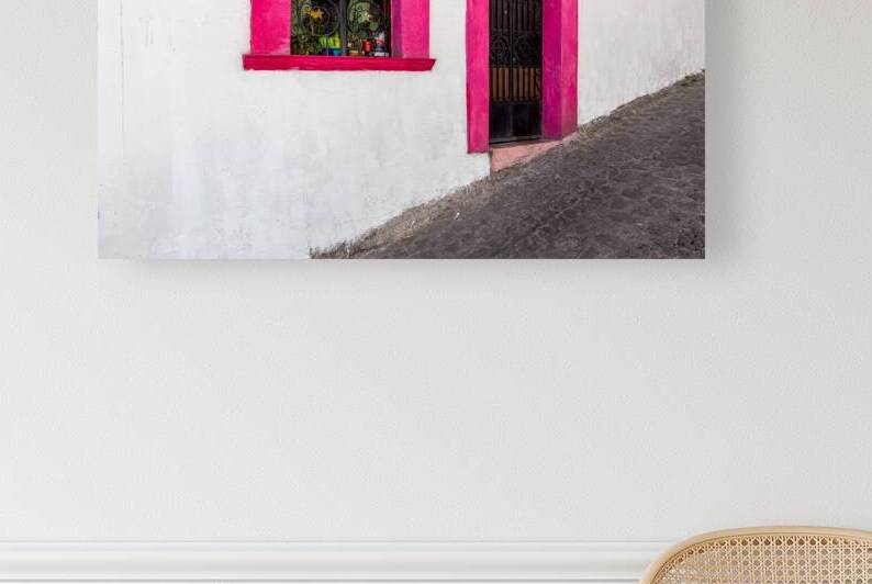 Mexico Scenic Taxco colonial architecture and cobblestone narrow streets in historic city center near Santa Prisca church by Elijah Lovkoff