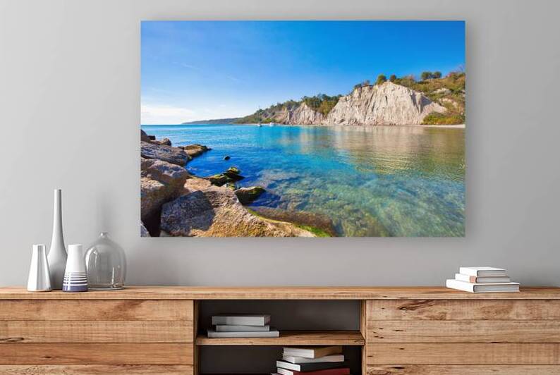 Toronto Scenic Scarborough Bluffs facing Ontario lake shore by Elijah Lovkoff