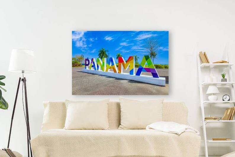 Panama City Letters in Panama on the sea promenade Malecon near Casco Viejo historic center by Elijah Lovkoff