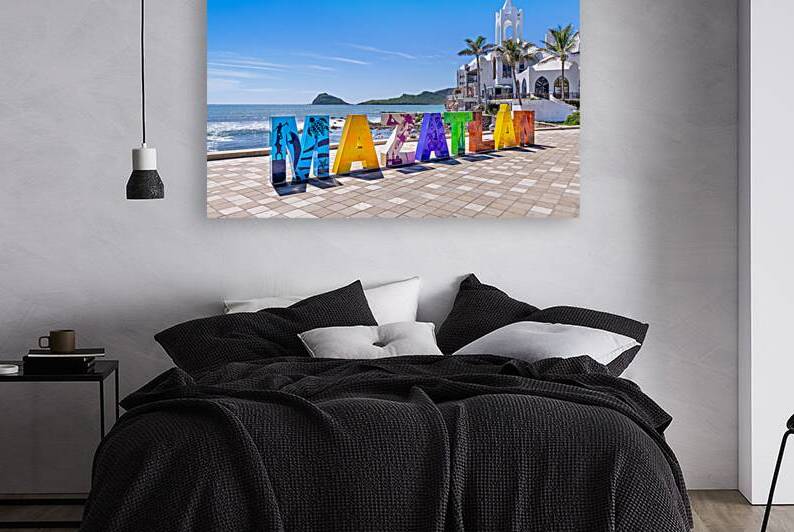 Big Mazatlan Letters at the entrance to Golden Zone Zona Dorada a famous touristic beach and resort zone in Mexico by Elijah Lovkoff