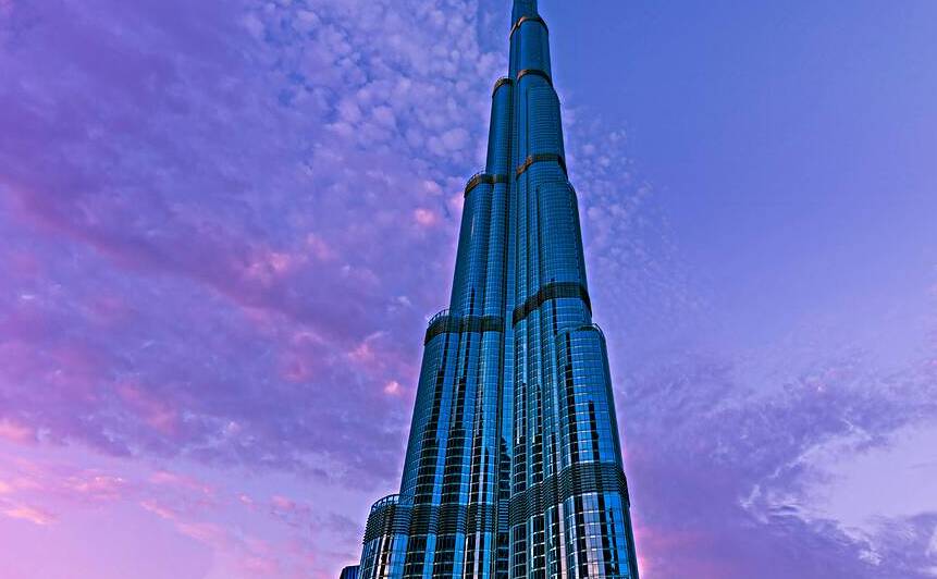 Burj Khalifa skyscraper in Dubai downtown financial center the tallest building in the world by Elijah Lovkoff