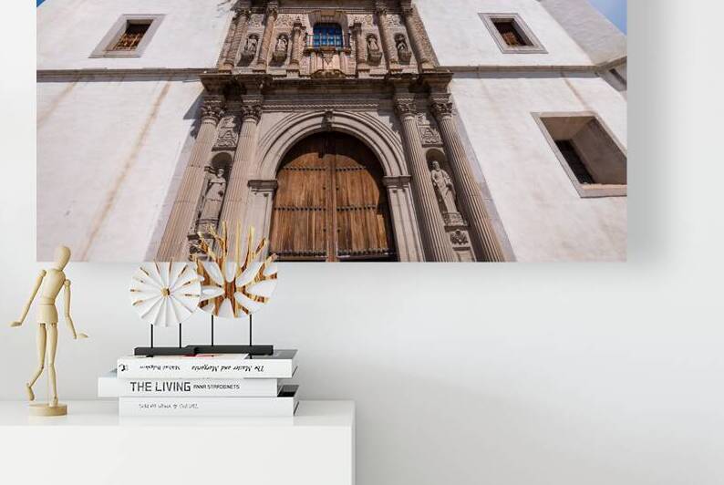 Mexico Catholic church of Cathedral Basilica of Durango in colonial historic city center located opposite Durango central square Plaza de Armas by Elijah Lovkoff