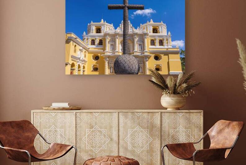 Guatemala Antigua La Merced Church in historic city center Barrio Historico by Elijah Lovkoff