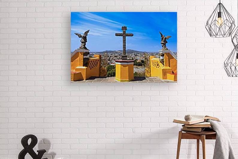 Mexico Cholula Our lady of Remedies catholic church built on top of pyramid in Puebla state by Elijah Lovkoff
