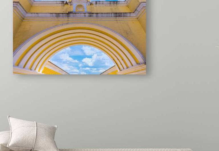 Guatemala Santa Catalina arch in Antigua in historic city center Barrio Historico by Elijah Lovkoff