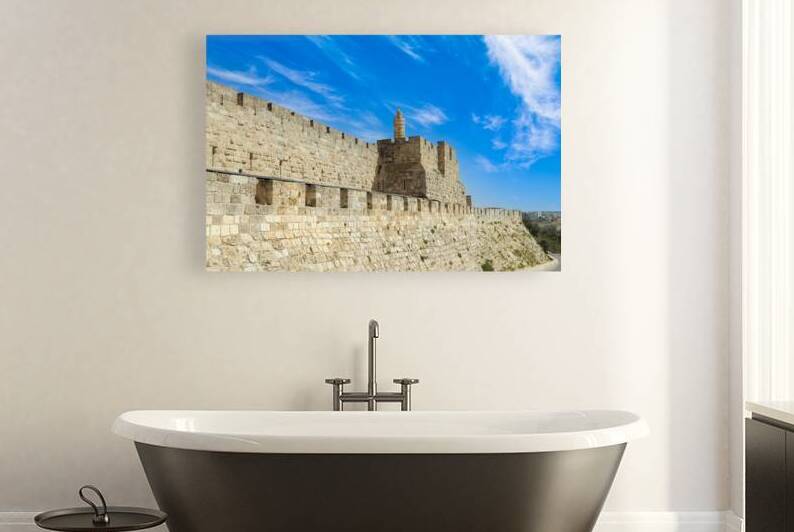 Jerusalem Israel landmark citadel Migdal David Tower of David in Old City near Jaffa Gate by Elijah Lovkoff