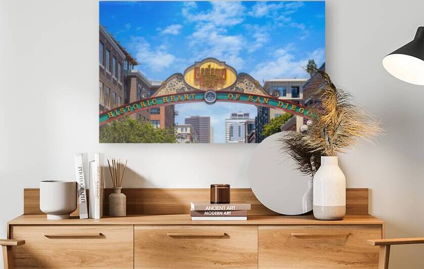 USA San Diego Gaslamp quarter in historic neighborhood know for restaurants and nightlife by Elijah Lovkoff