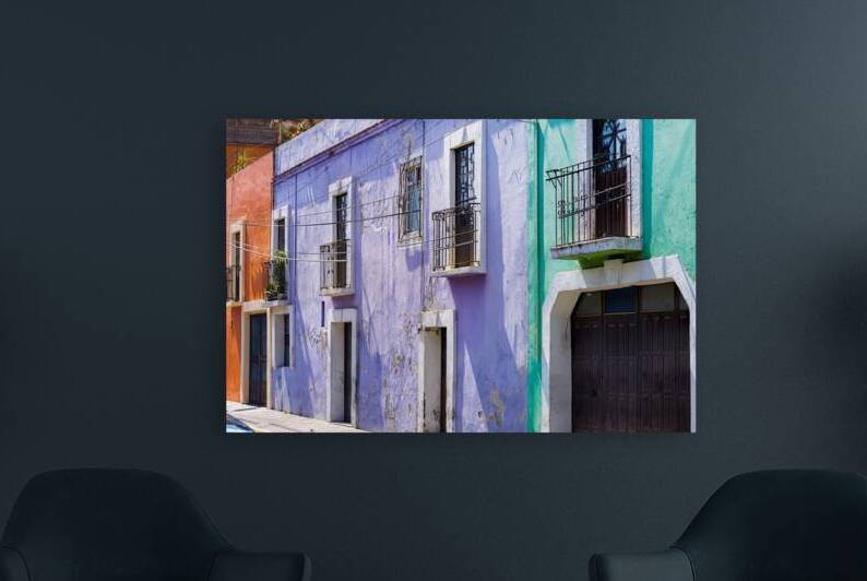 Scenic colorful colonial architecture of Cholula streets in historic center in Mexico Puebla by Elijah Lovkoff