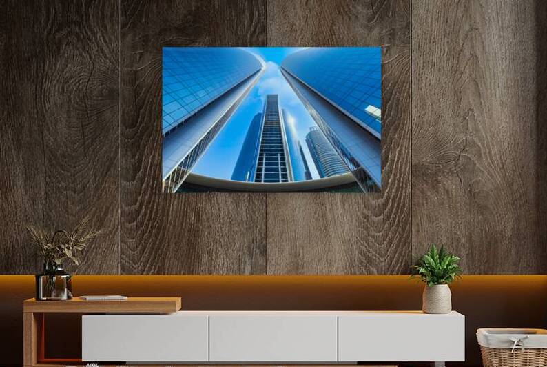 UAE United Arab Emirates Abu Dhabi downtown panorama and financial center skyline by Elijah Lovkoff