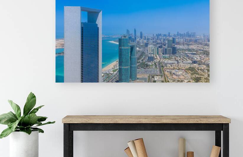 UAE United Arab Emirates Abu Dhabi downtown panorama and financial center skyline by Elijah Lovkoff