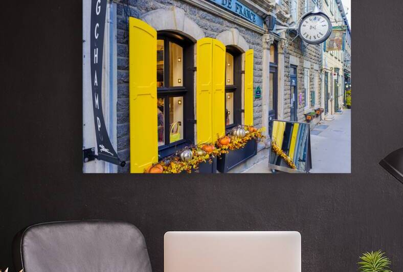 Old Quebec City tourist attractions of Quartier Petit Champlain shopping district and old French architecture by Elijah Lovkoff