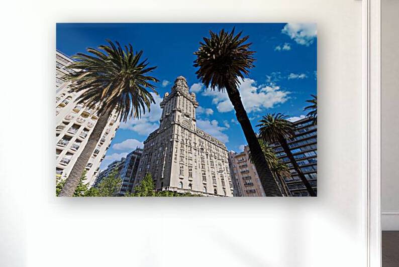 Uruguay Montevideo Independence Square in historic city center a famous tourism attraction by Elijah Lovkoff