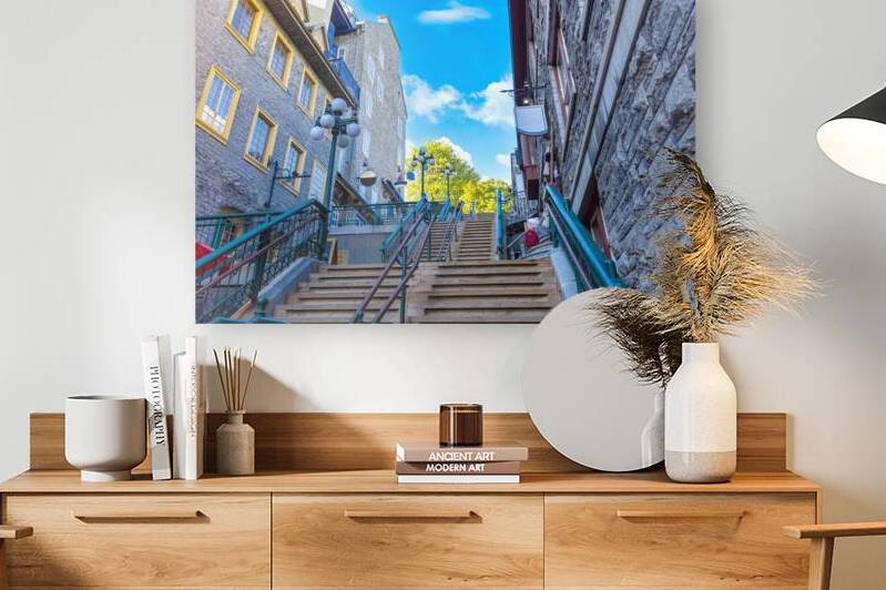 Canada Old Quebec City tourist attractions Petit Champlain lower town and shopping district by Elijah Lovkoff
