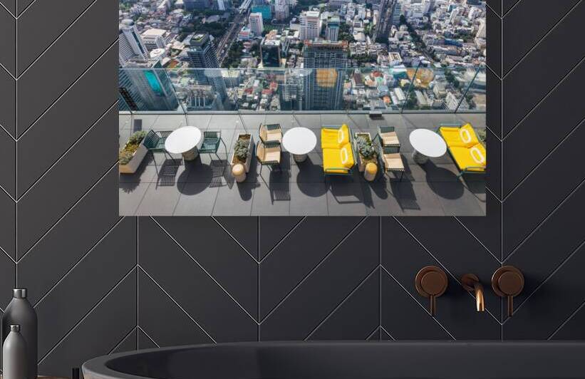 Panoramic King Power Mahanakhon the highest cityscape observation deck in Bangkok Thailand by Elijah Lovkoff