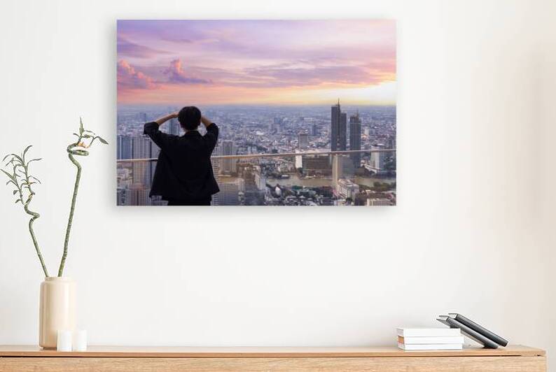 Panoramic King Power Mahanakhon the highest cityscape observation deck in Bangkok Thailand by Elijah Lovkoff