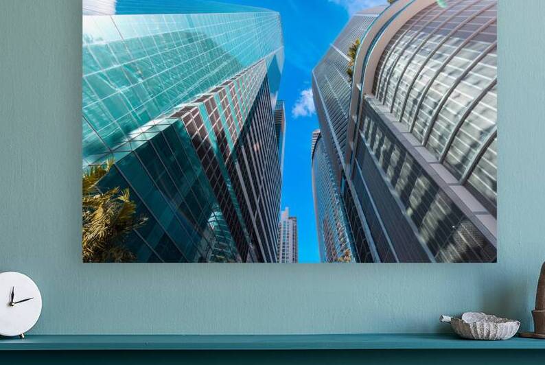 Miami downtown financial skyline and business shopping center near Biscayne bay and South beach by Elijah Lovkoff