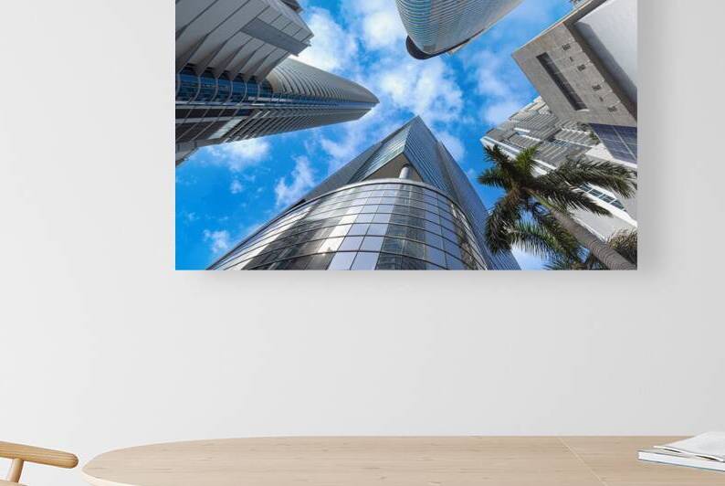 Miami downtown financial skyline and business shopping center near Biscayne bay and South beach by Elijah Lovkoff