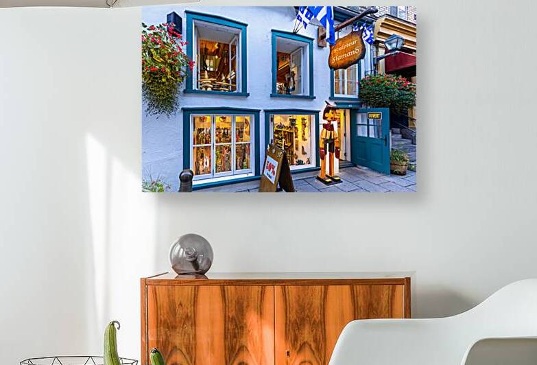 Old Quebec City tourist attractions of Quartier Petit Champlain shopping district and old French architecture by Elijah Lovkoff