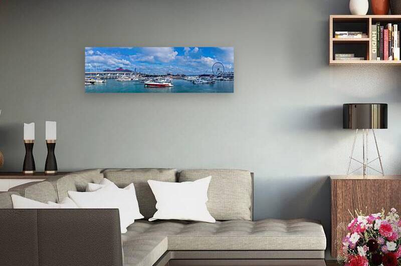 USA scenic Miami harbor panoramic skyline close to Miami port and Biscayne bay by Elijah Lovkoff