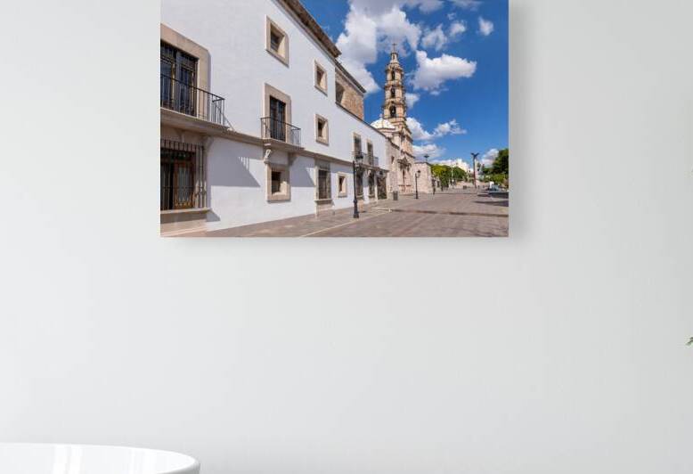 Central Mexico Aguascalientes catholic churches colorful streets and colonial houses in historic city center near Cathedral Basilica one of the main city tourist attractions by Elijah Lovkoff
