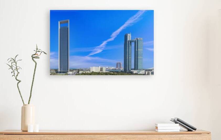 UAE United Arab Emirates Abu Dhabi downtown panorama and financial center skyline by Elijah Lovkoff