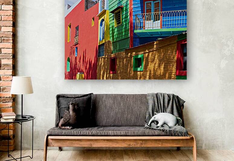 Argentina colorful buildings of El Caminito a popular tourist destination in Buenos Aires by Elijah Lovkoff